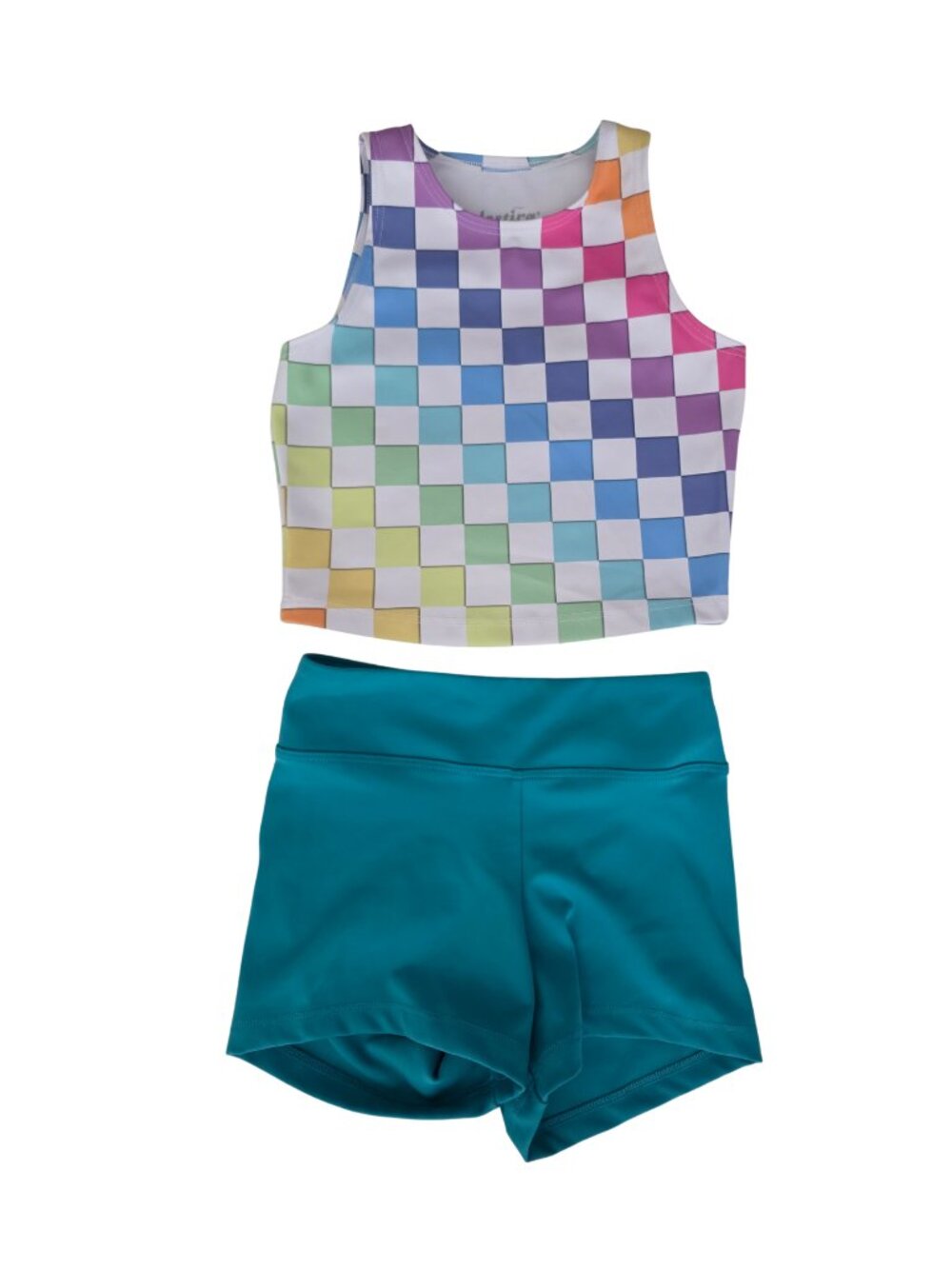 Girls Teal Pull-On Active Shorts — Stretch Performance Bottoms
